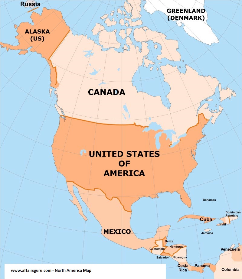Положение на материке сша и канады. Границы США. Границы США на карте. Карта США И Канады. США на карте Северной Америки.