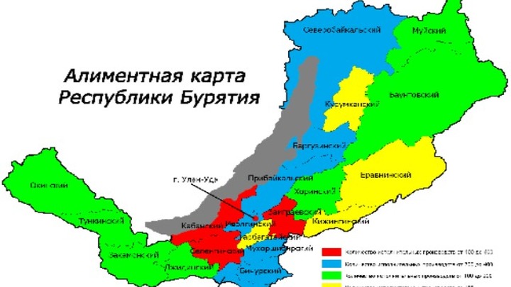 Региональная карта Бурятии за 2000.