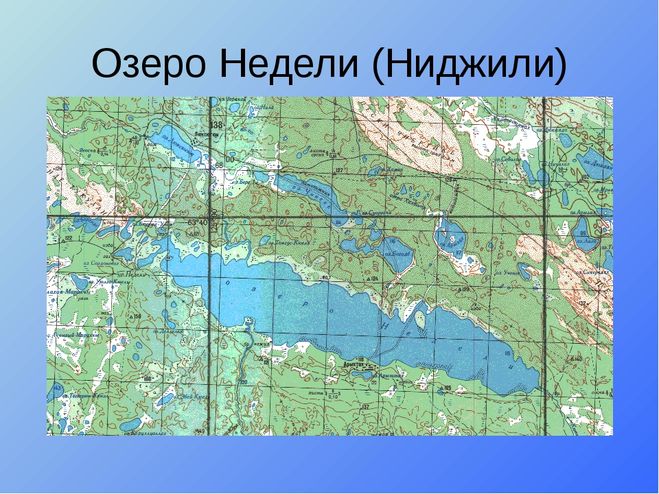 Оз недели. Неджели озеро на карте. Озеро неджели на контурной карте.