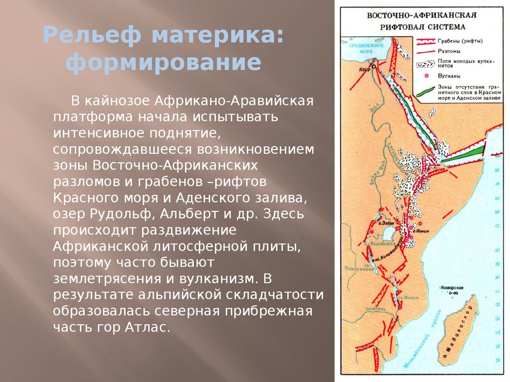 Восточно африканский разлом на карте африки