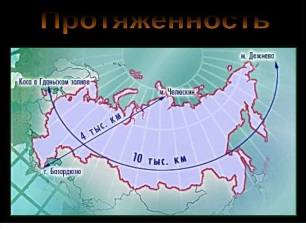 Укажите протяженность. Протяженность России. Протяженность территории РФ. Географическое положение России протяженность. Протяженность территории России с севера на Юг.