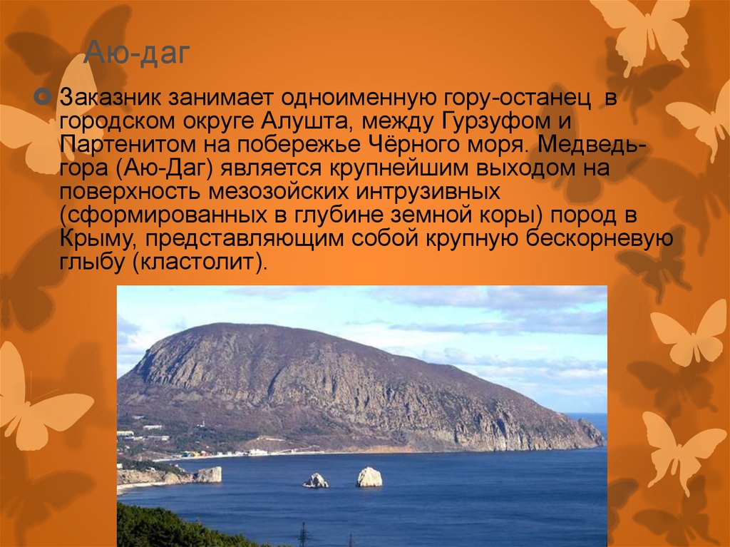 Название заповедника в крыму. Заповедники Крыма Аю Даг. Проект о горе Аю Даг. Описание медведь горы. Сообщение об одном из заповедников Крыма.