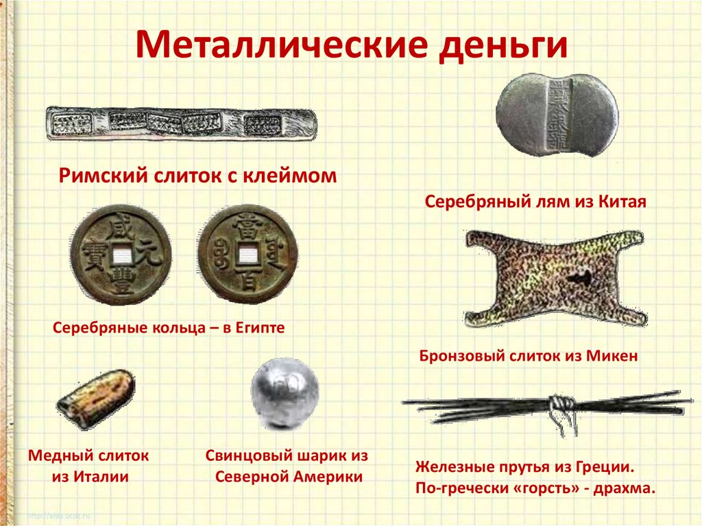 Деньги древней руси 6 букв. Первые деньги в виде слитков. Древние металлические деньги. Первые металлические деньги. Формы металлических денег.