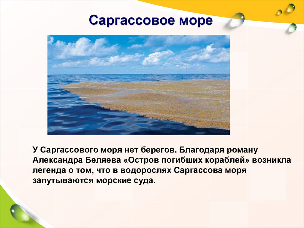 У какого моря нет ни 1 берега