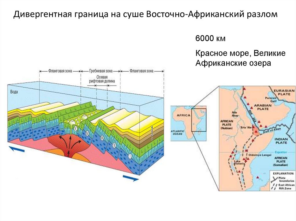 Восточно африканский разлом на карте африки