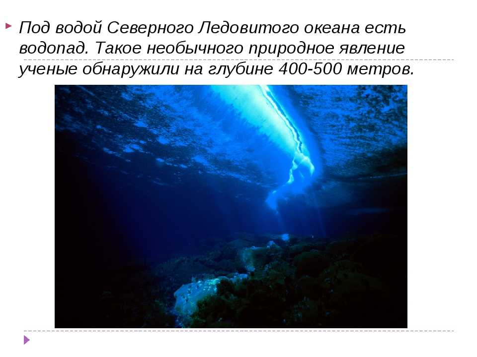 Глубина северного. Интересные факты о Северном Ледовитом океане. Водопад под водой Северного Ледовитого океана. Интересные факты про Северном океан.. Северо Ледовитый океан факты.