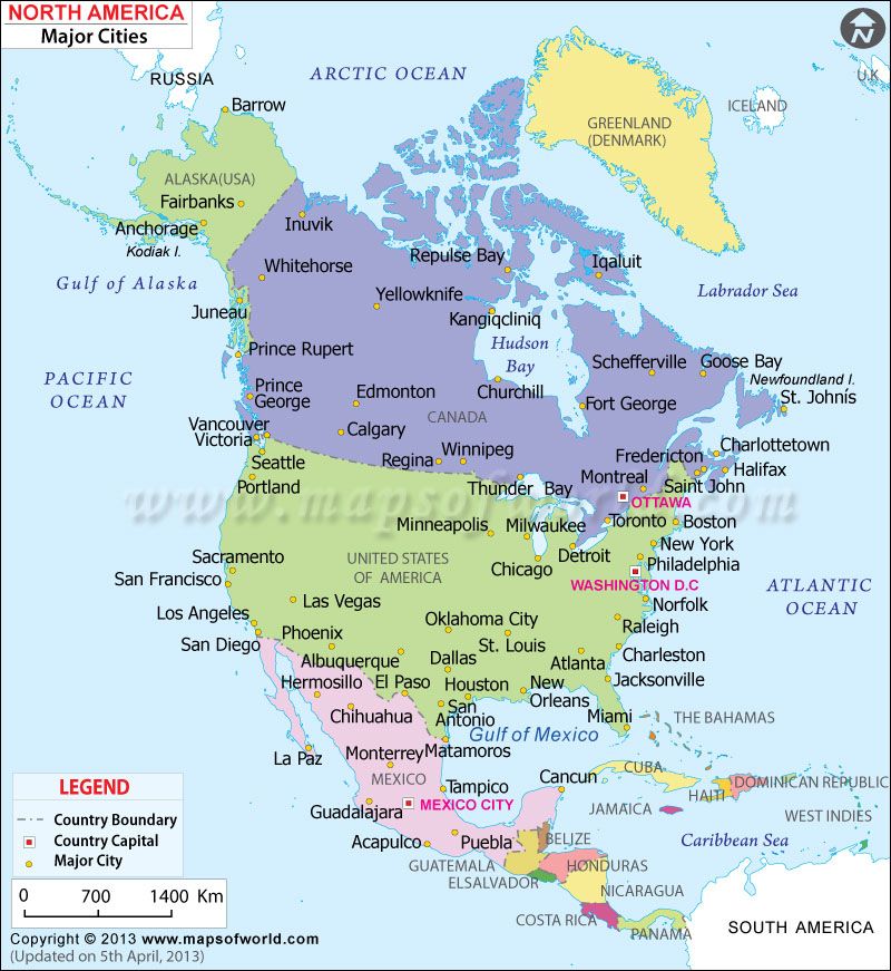 Страны северной америки канада таблица