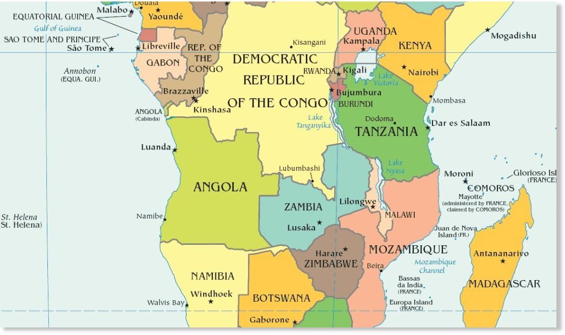 Бурунди ботсвана прогноз. Руанда на карте Африки. Конго на карте Африки. Демократическая Республика Конго на карте. Руанда Страна на карте Африки.