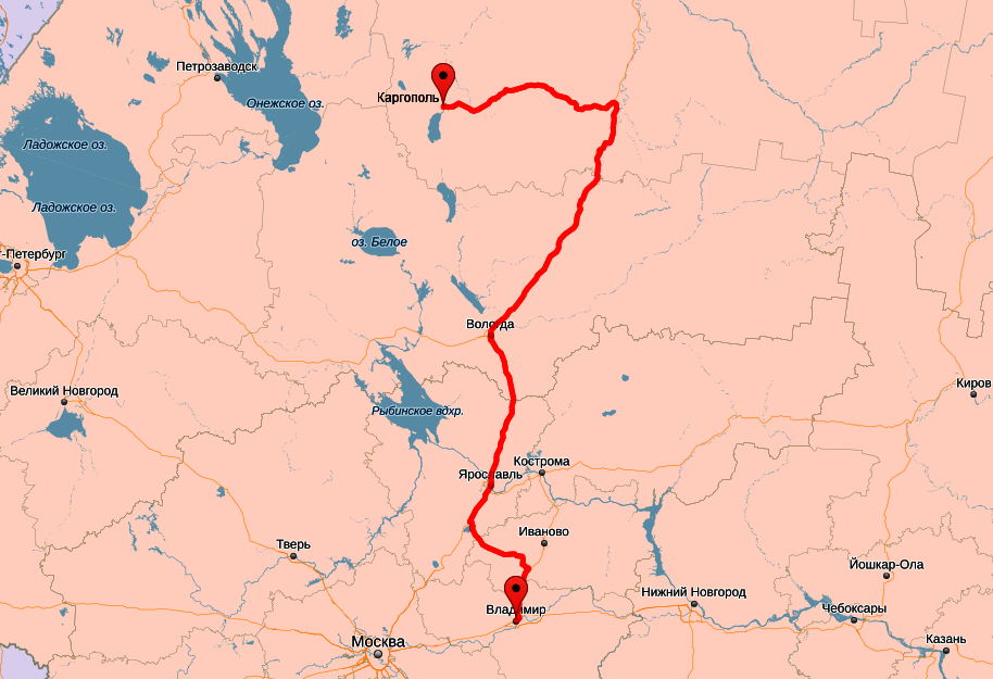 Архангельск карта расстояние