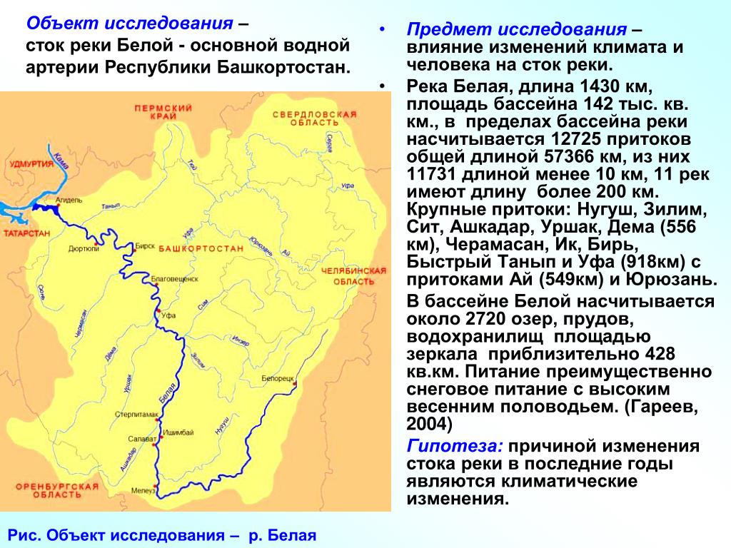 Схема рек башкирии