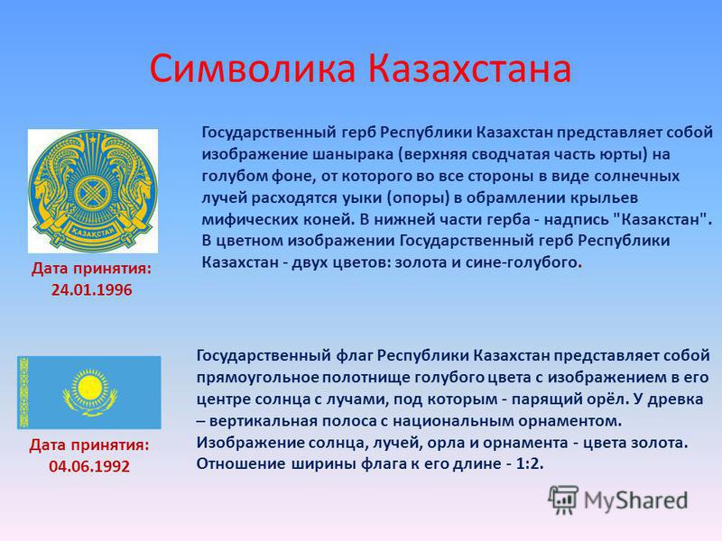 Про республику казахстан. Государственные символы РК презентация. Государственные символы республик. Казахстан символы страны. Казахстан герб для презентации.