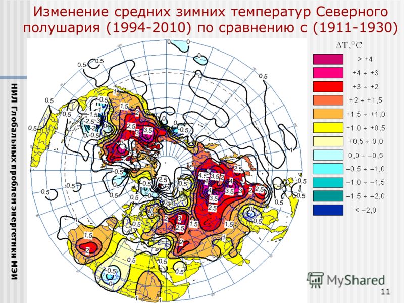 Температура в северном. Карта средней температуры в Северном полушарии. Северное полушарие температура. Изменение средней температуры зимы. Минимальная температура в Северном полушарии.