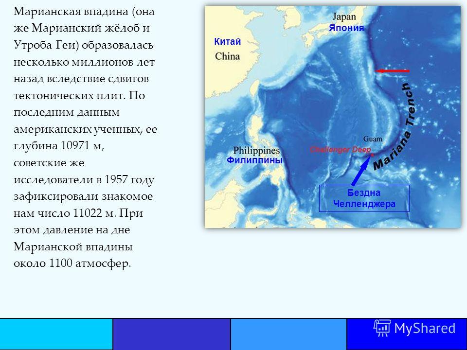 Как называется самая глубокая впадина. Марианская впадина глубина 11022. Марианский жёлоб глубина на карте. Марианская впадина информация для 3 класса. Морская впадина и ее глубина.