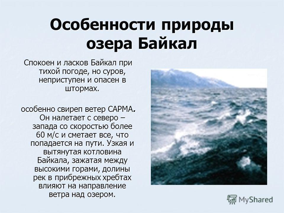 Озеро байкал характеристика. Общие черты озера Байкал. Характеристика Байкала. Особенности природы особенности природы Байкала. Природные особенности озера Байкал.