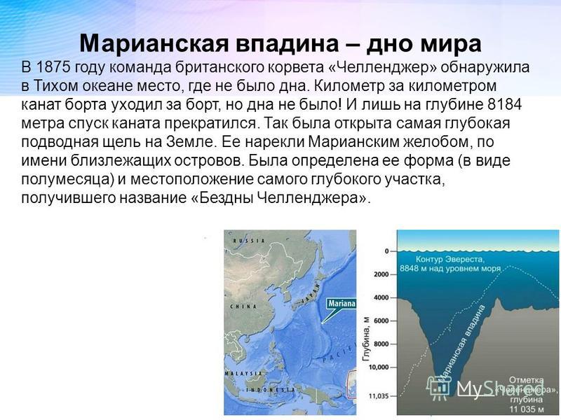 Какова глубина самой глубокой океанической впадины