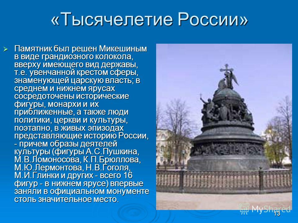 Исторические памятники история. Памятник тысячелетие России описание. Сообщение памятник 