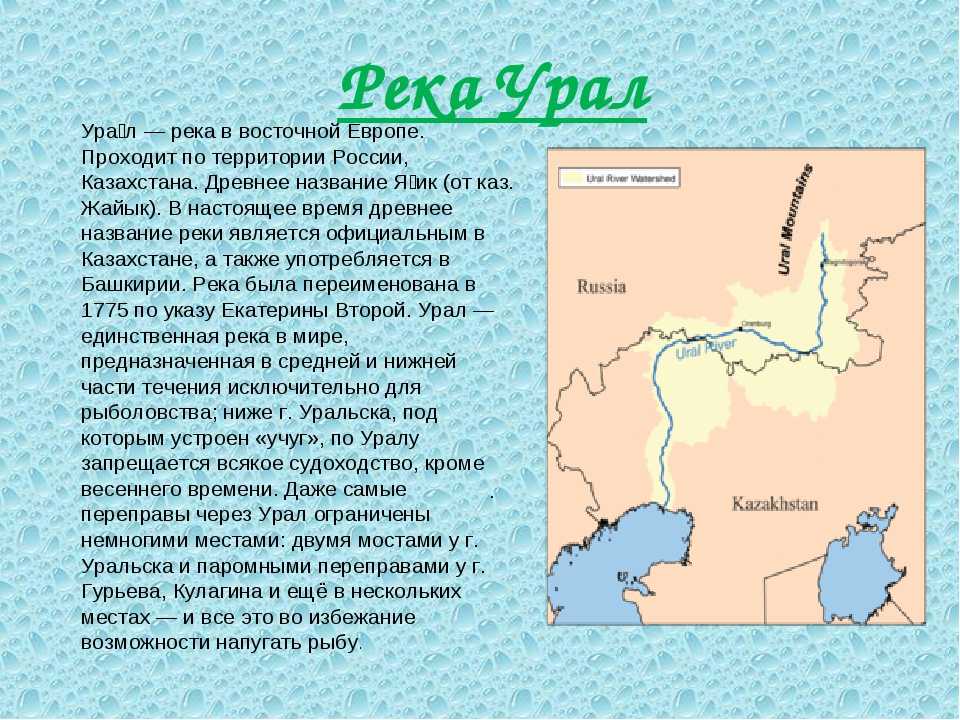 Река урал на карте россии с городами