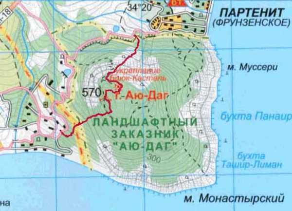 Карта крыма с артеком