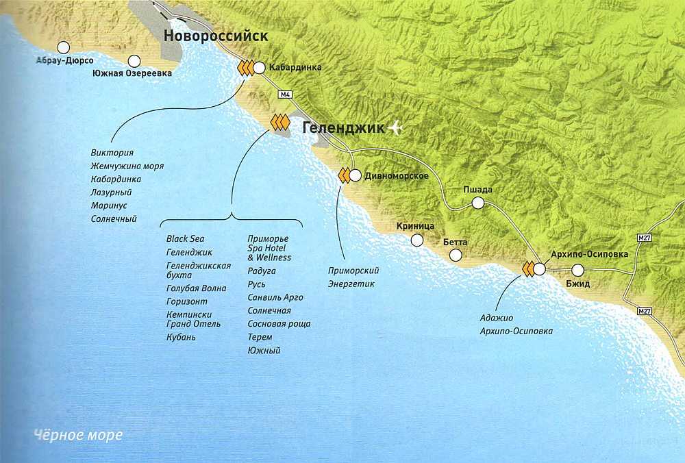 Карта курортов побережья черного моря. Карта побережья в районе Геленджика. Кабардинка карта побережья.