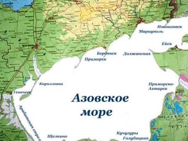 Карта азовского моря краснодарского края