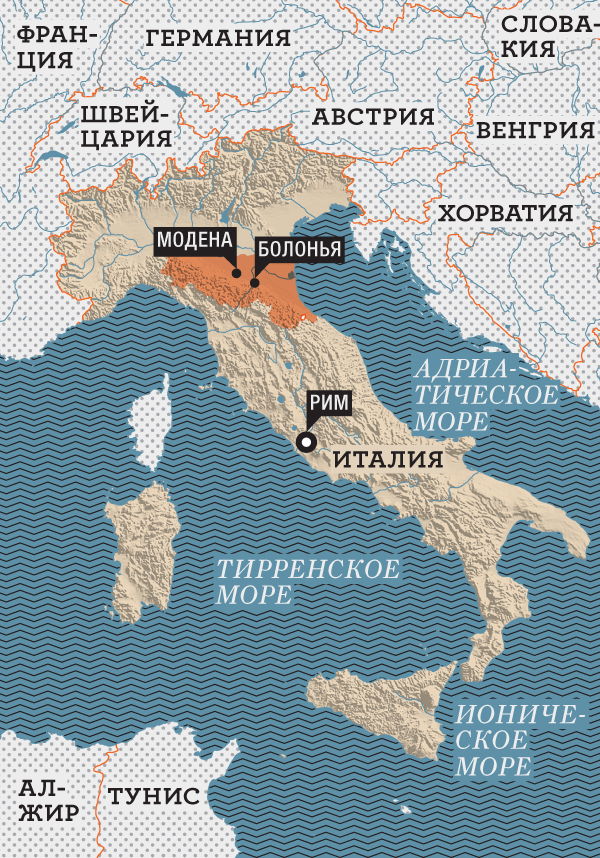 В самой италии находится. Территория Италии. Территория Италии на карте. Площадь территории итлаи я. Modena Italy на карте.