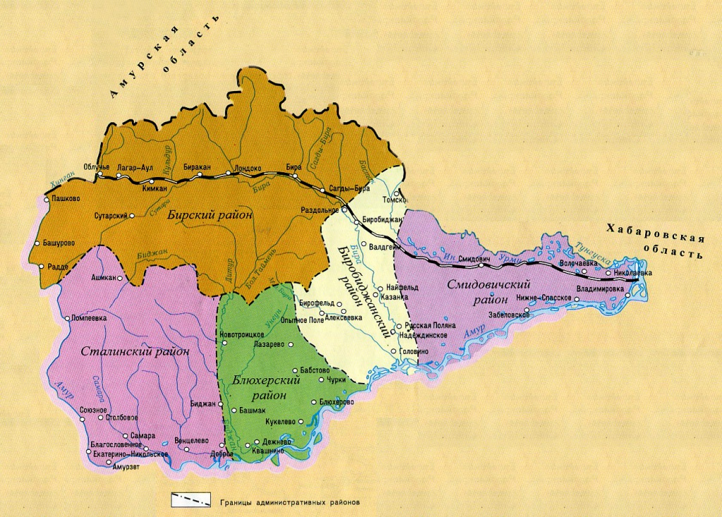 Карта биробиджанского района еао