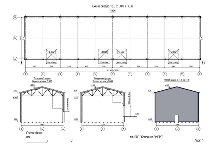 Ширина здания. Чертеж Ангара 12х25 односкатный. Чертеж Ангара из сенвичпаннлей. Ангар из сэндвич панелей каркас чертежи. Склад из профлиста чертежи.