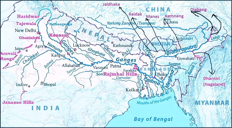 Четырехугольник на контурной карте река ганг
