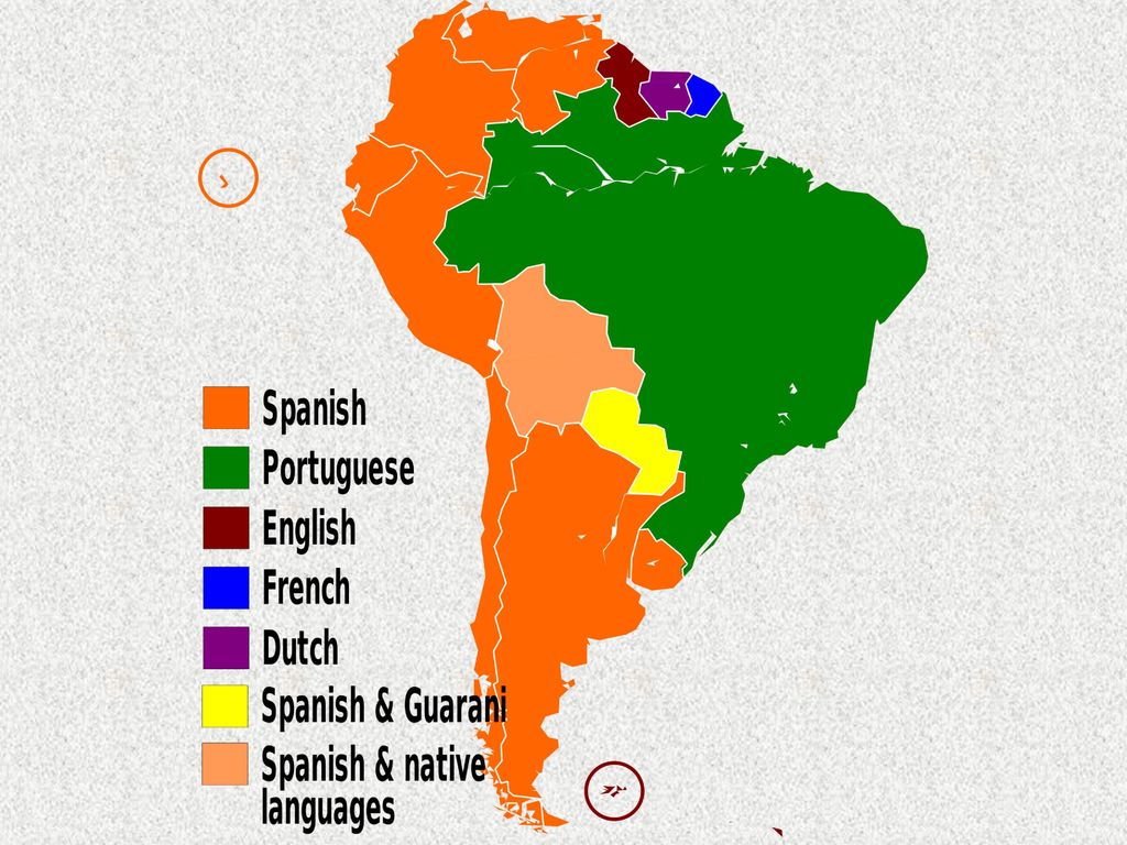 Какой язык в бразилии. Языковой состав Латинской Америки. Языковая карта Латинской Америки. Этническая карта Южной Америки. Языковая карта Южной Америки.