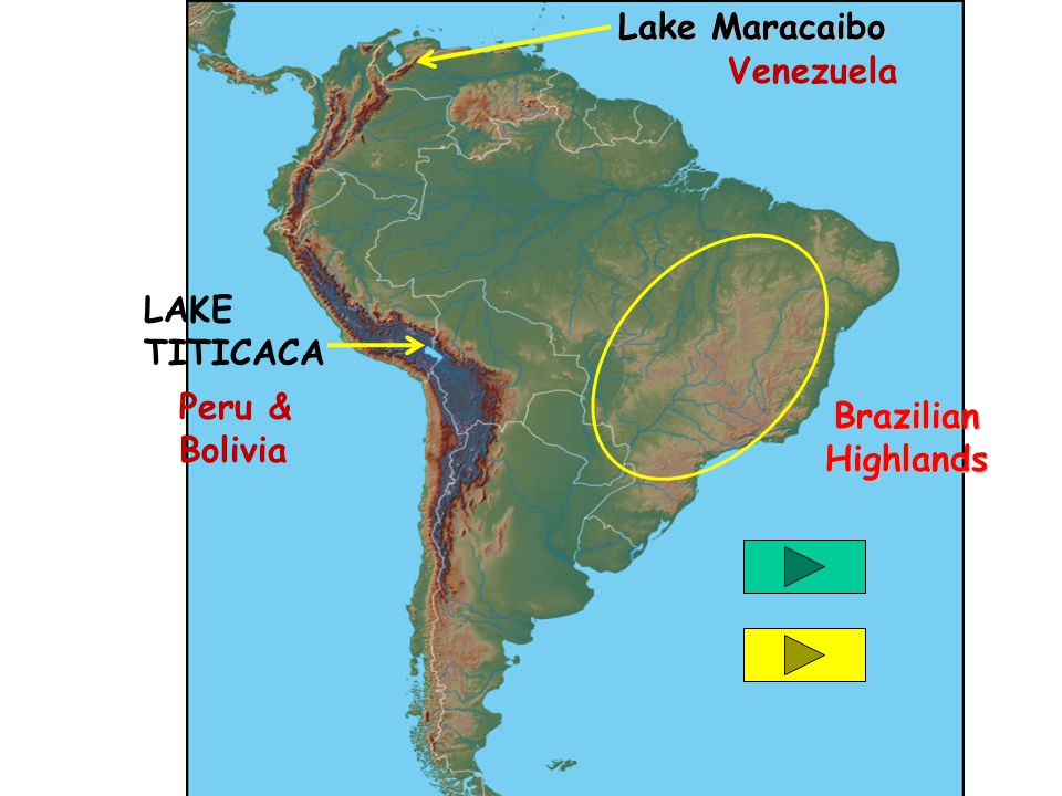 Озера маракайбо и титикака