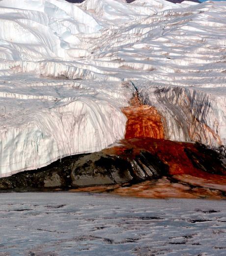The "Blood Falls" Of Taylor Glacier In Antartica