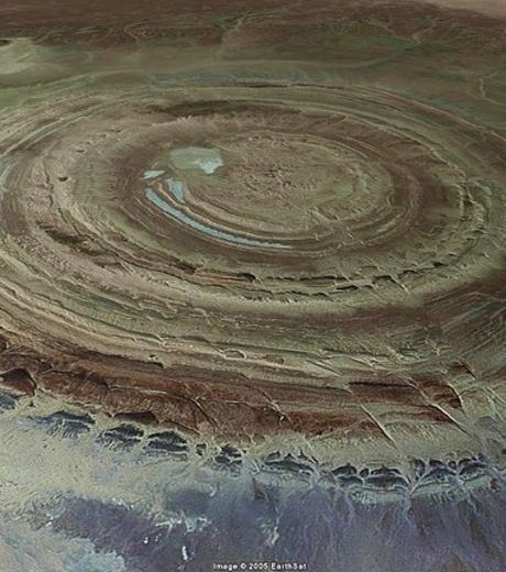 Eye of the Sahara Desert Located In Mauritania