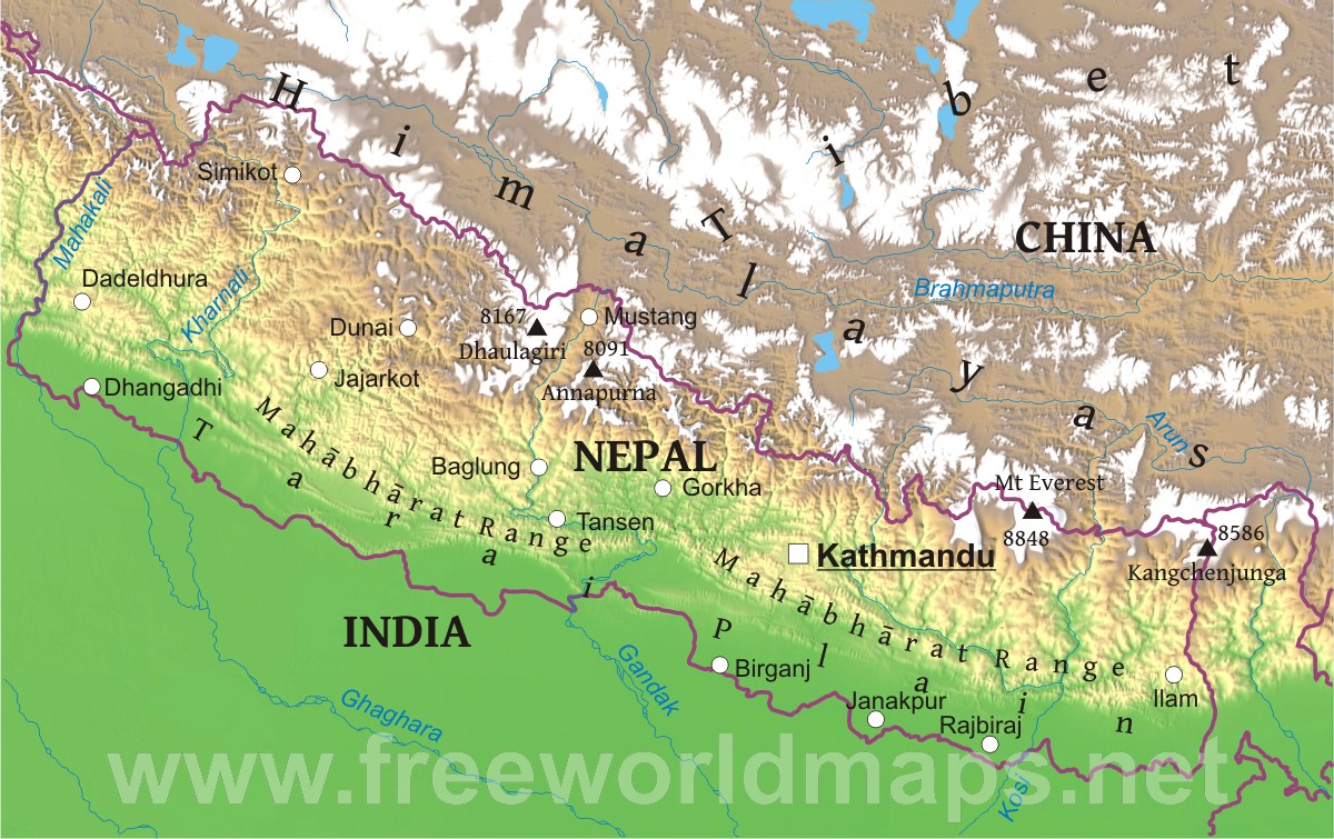 Эверест на карте россии где находится. Тибет гора Эверест на карте. Горы Гималаи на карте. Эверест Непал Тибет карта. Тибет и Гималаи на карте.
