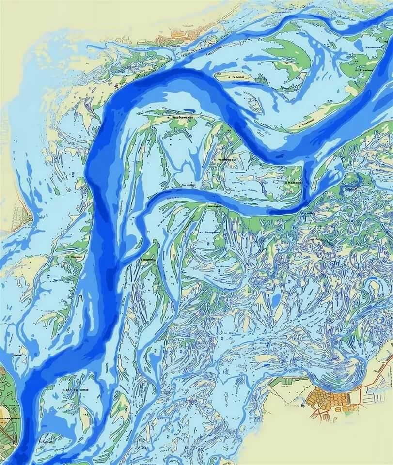 Карта волги до затопления саратовское водохранилище