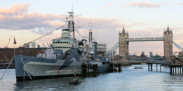 Достопримечательности Лондона: крейсер «Белфаст»