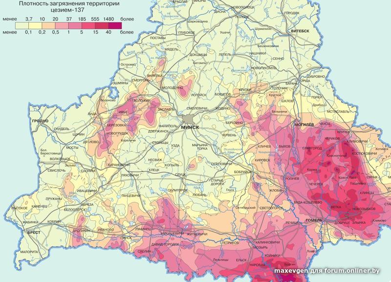 Карта радиационного фона россии подробная