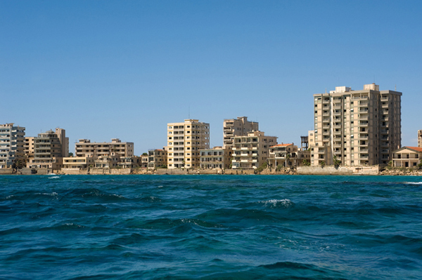 4.) Varosha (Cyprus): Varosha is a completely uninhabited resort city on Cyprus’ coast. After the Turkish invasion, Varosha was quickly evacuated. Today, Varosha stands frozen displaying exactly how life was in 1974. From a distance it looks like a bustling resort town, but it is completely dead.