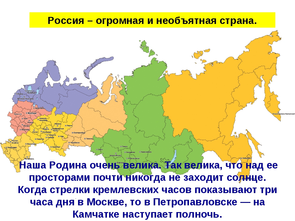 Россия она большая