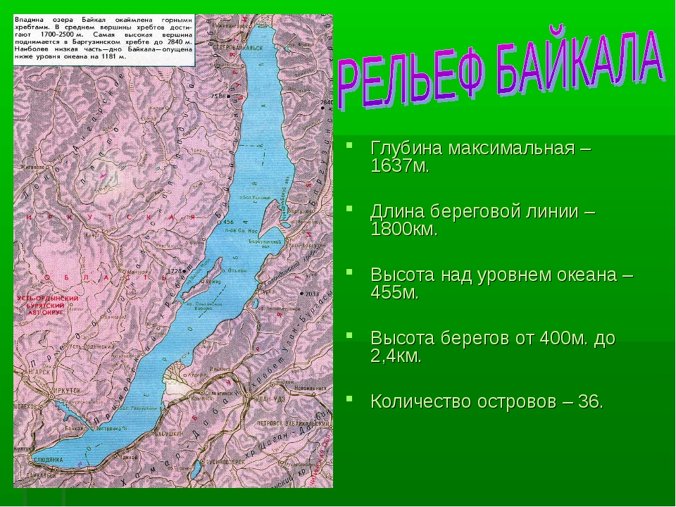 Протяженность озера в градусах. Протяженность Байкала. Озеро Байкал на карте. Глубина озера Байкал. Ширина Байкала.
