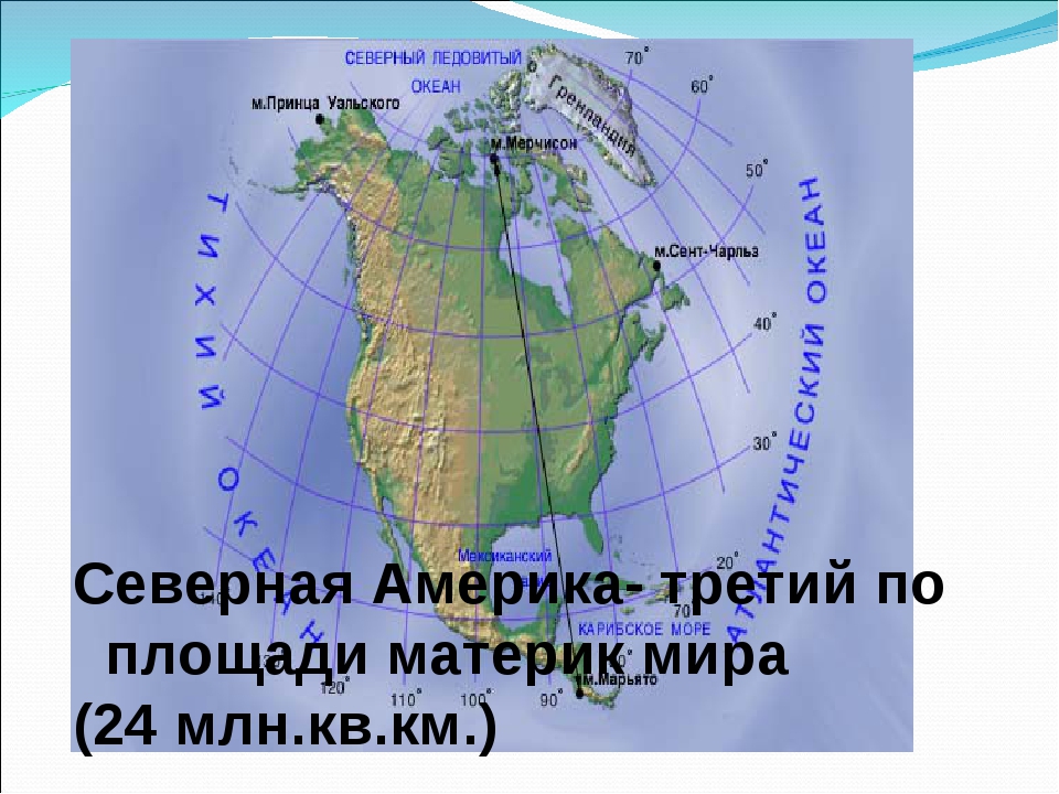 Площадь северной америки. Северная Америка Континент площадь. Территория Северной Америки. Площадь материков в Северной Америке. Северная Америка Размеры материка.