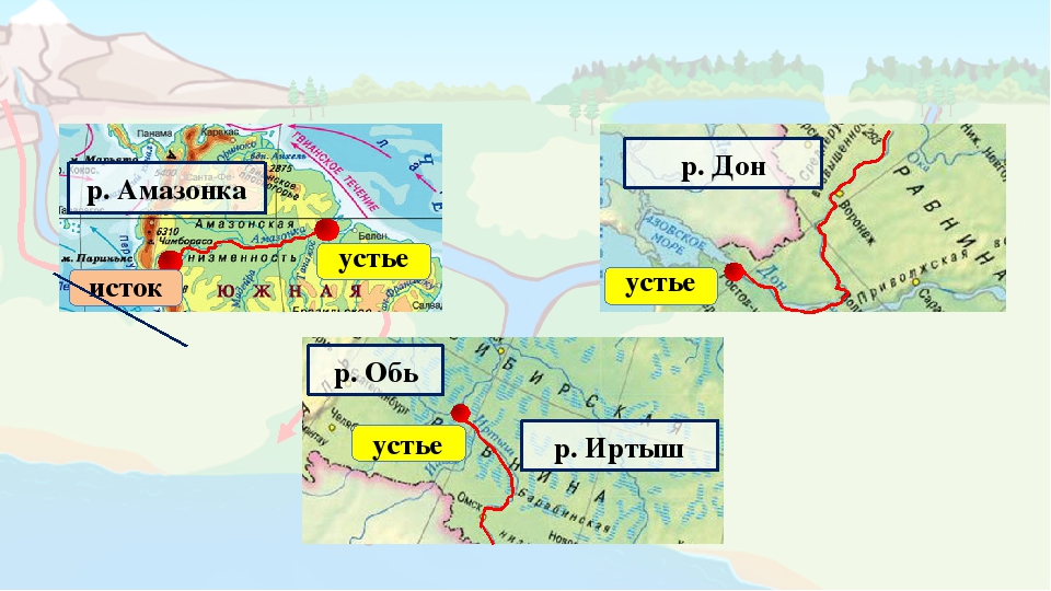 Координаты устья реки. Обь Исток и Устье. Исток и Устье Оби. Амазонка Исток и Устье на карте. Река Обь Исток и Устье реки.