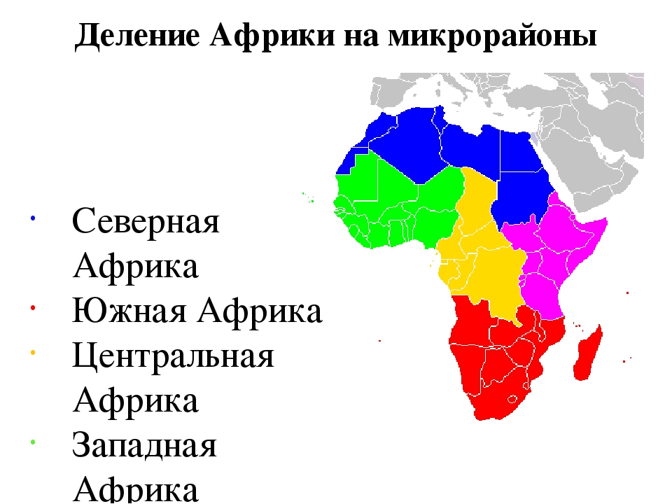 Западная и центральная африка на карте