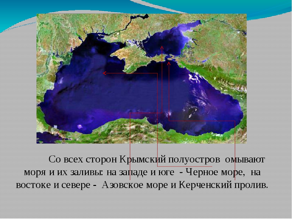 Крымский полуостров омывается черным морем на. Какими морями омывается Крым. Полуострова черного моря.