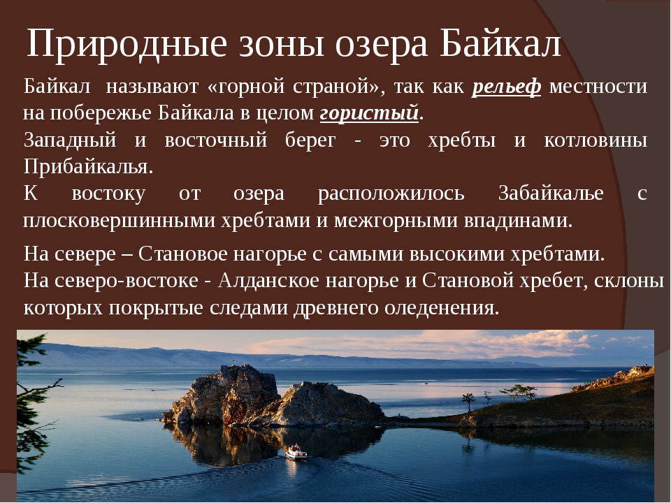 Описание озера байкал. Озеро Байкал природная зона. Рельеф Байкала. Природный комплекс озера Байкал. Характеристика Байкала.