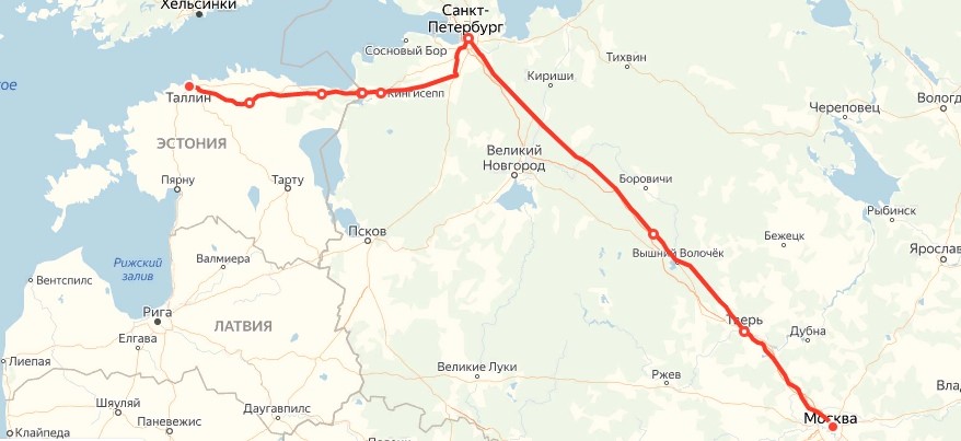 Санкт петербург направления поездов