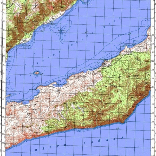 Ольхон подробная карта острова