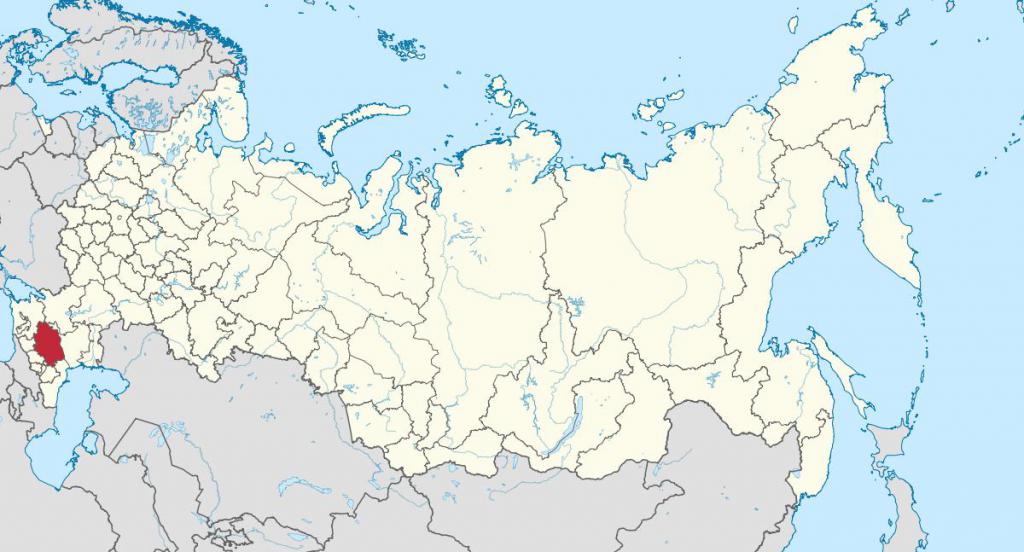 ставропольский край на карте россии