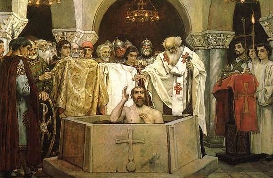 Крещение Владимира - картина Васнецова