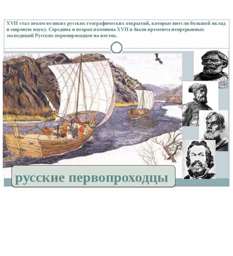 Век открытий. Русские путешественники и землепроходцы 17 века. Русские первопроходцы путешественники их открытия в 17 веке. Путешественники Первооткрыватели России 17 века. Открытия русских землепроходцев 17 века.