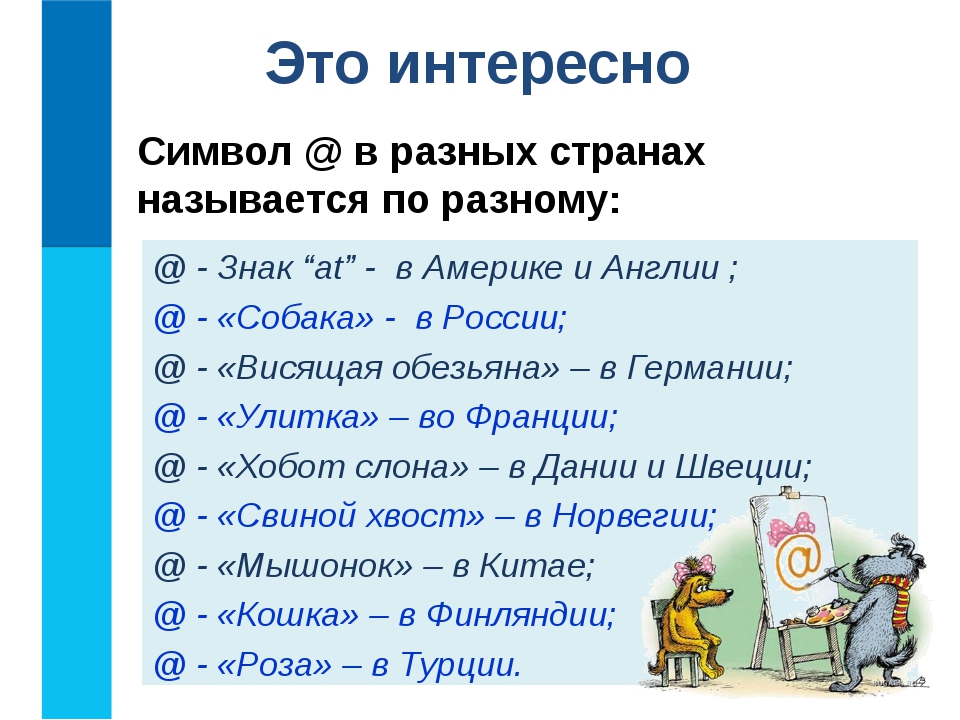 Как называют знак в разных странах